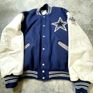 Vintage DeLong Dallas Cowboys NFL XL Super Bowl Varsity Letterman Jacket
